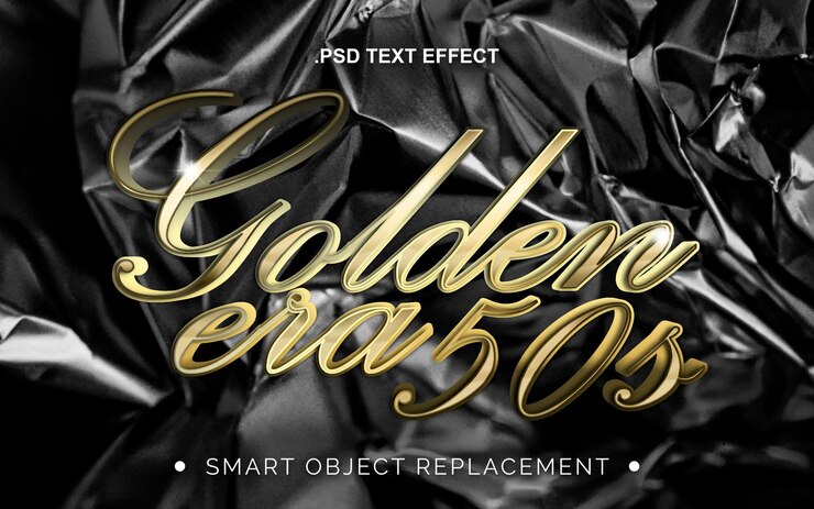 PSD efecto de texto metálico cromado realista en 3d