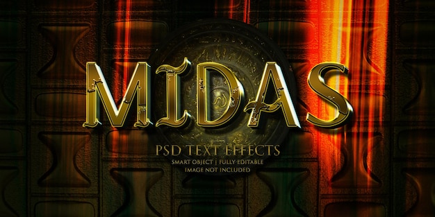 PSD efecto de texto midas