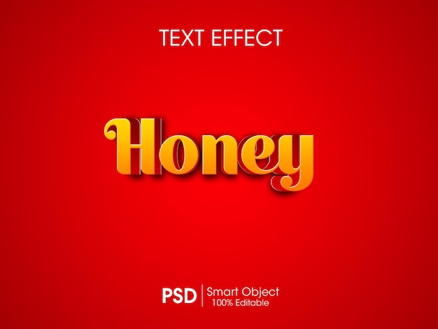 PSD efecto de texto de miel