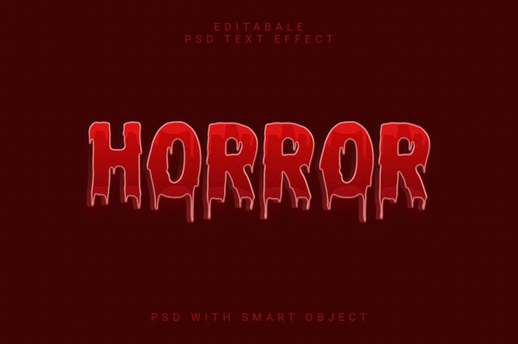 PSD efecto de texto monstruo en 3d