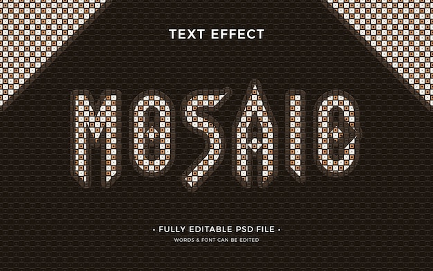 Efecto de texto mosaico