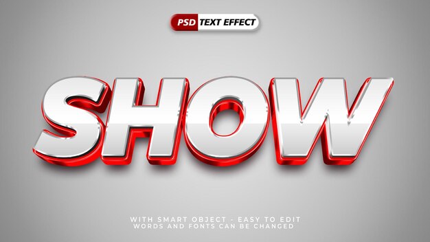 PSD efecto de texto de muestra editable con estilo 3d