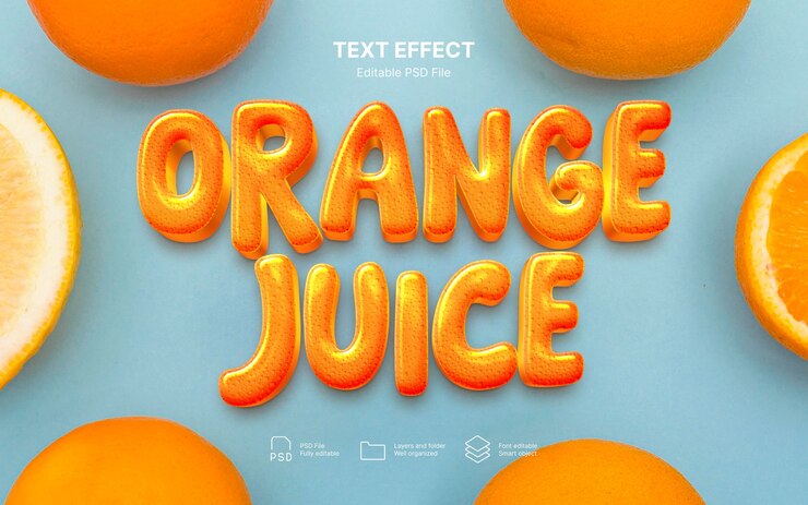 Efecto de texto naranja