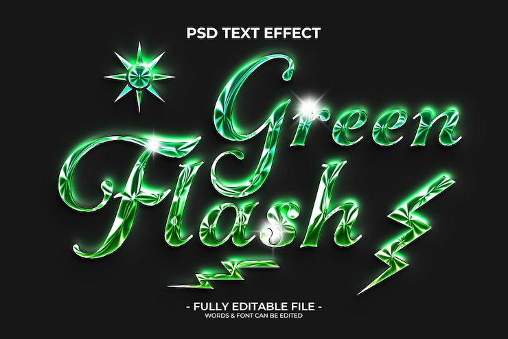 PSD efecto de texto de naturaleza verde