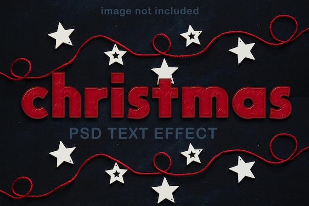 Efecto de texto de Navidad 3d