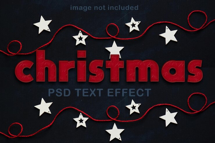 Efecto de texto de Navidad 3d
