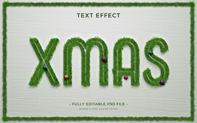 Efecto de texto de Navidad