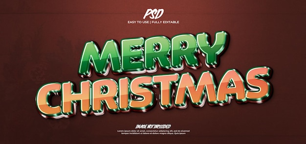 Efecto de texto de Navidad
