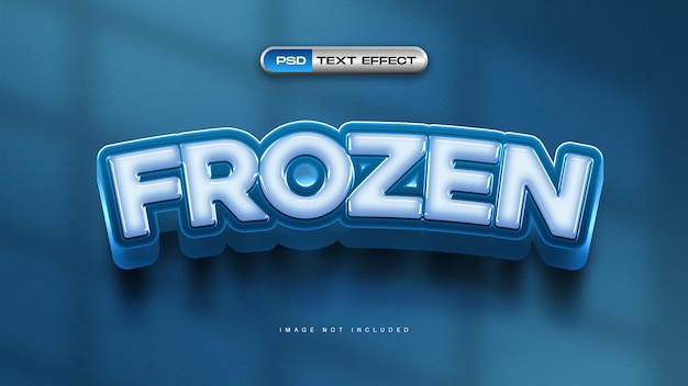 Efecto de texto en negrita 3D Blues