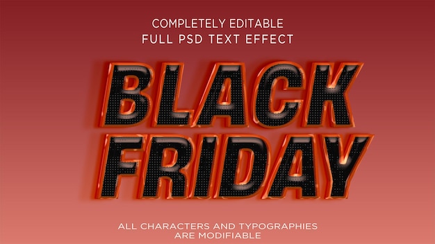 EFECTO DE TEXTO NEGRO VIERNES