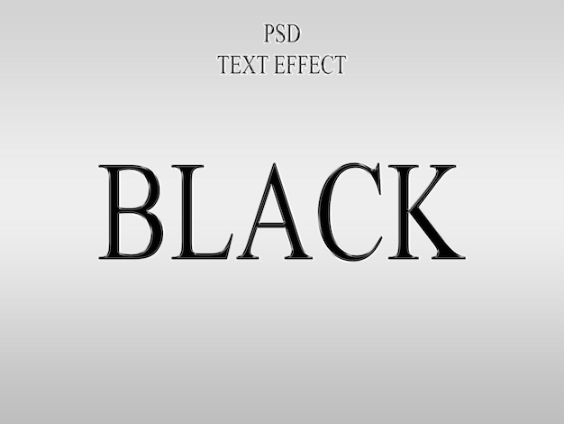 Efecto de texto negro