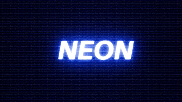 Efecto de texto de neón editable
