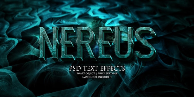 PSD efecto de texto nereus