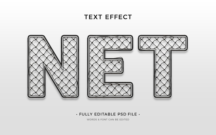 PSD efecto de texto neto