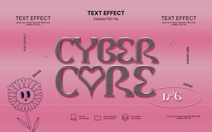 Efecto de texto del núcleo cibernético