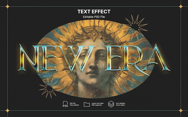 Efecto de texto de la nueva era