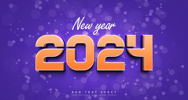Efecto del texto del nuevo año 2024