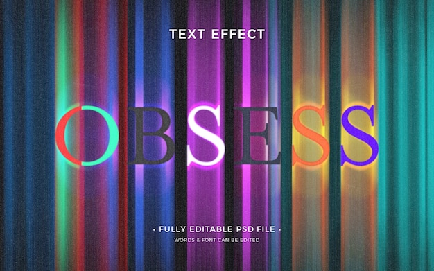 Efecto de texto obsesionado