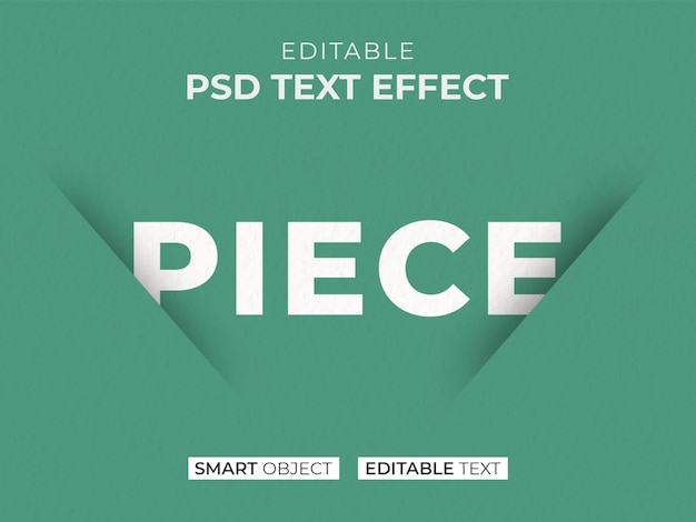 PSD efecto de texto oculto bajo papel editable psd