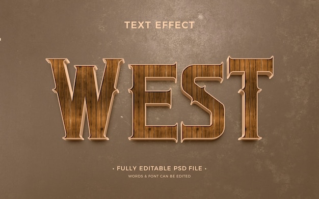 Efecto de texto oeste
