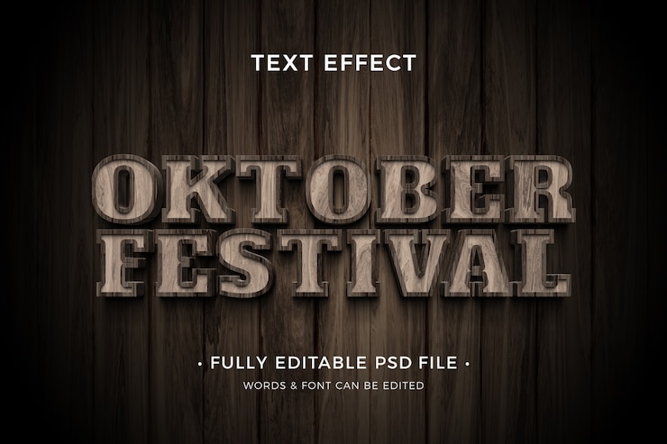 PSD efecto de texto de oktoberfest