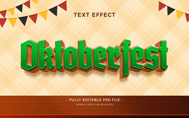 PSD efecto de texto oktoberfest