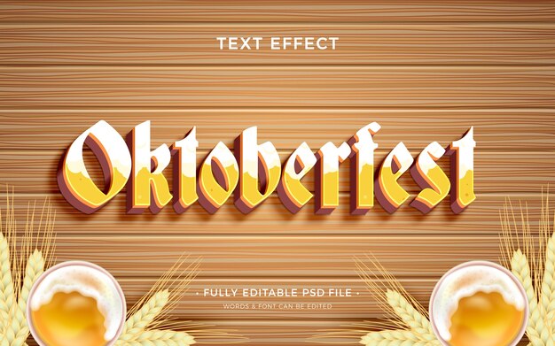 PSD efecto de texto oktoberfest