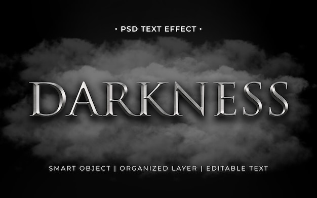 PSD efecto de texto oscuro