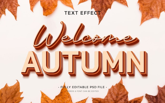 PSD efecto de texto de otoño