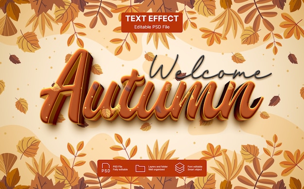 Efecto de texto de otoño