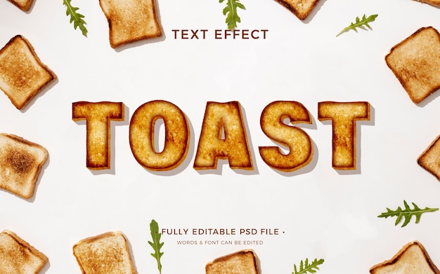 efecto de texto de panadería