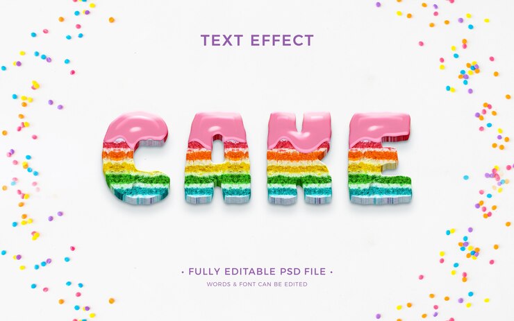 PSD efecto de texto de panadería