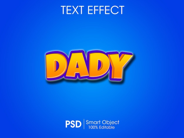 PSD efecto de texto papá