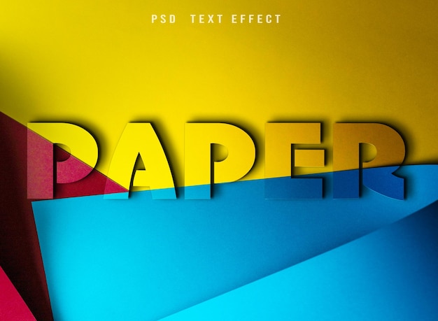 Efecto de texto de papel de lujo Psd