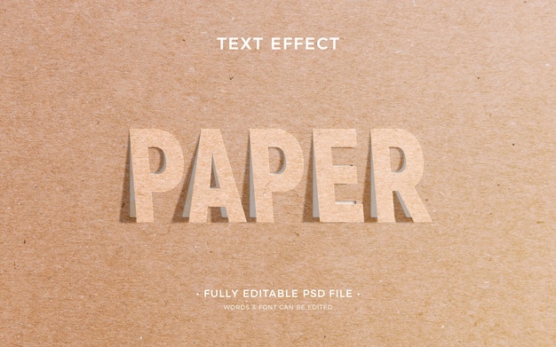 Efecto de texto de papel reciclado