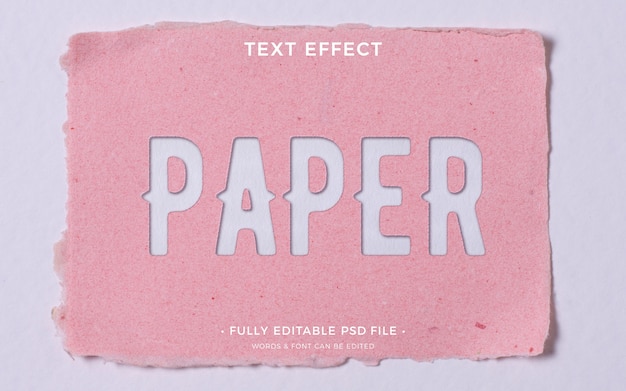 Efecto de texto de papel reciclado