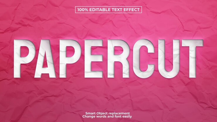 PSD efecto de texto papercut