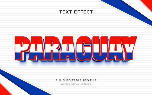 Efecto de texto paraguayo