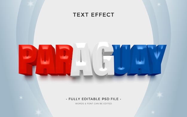 Efecto de texto paraguayo