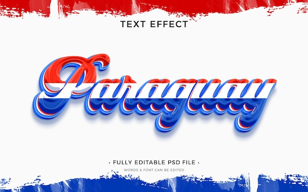 Efecto de texto paraguayo