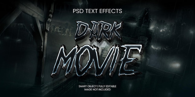 EFECTO DE TEXTO DE PELÍCULA OSCURA