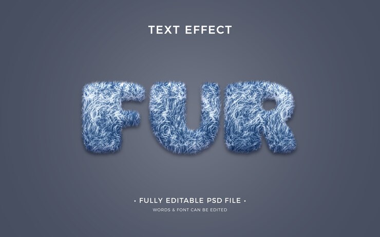 PSD efecto de texto peludo