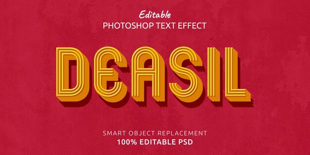 Efecto de texto de Photoshop Deasil