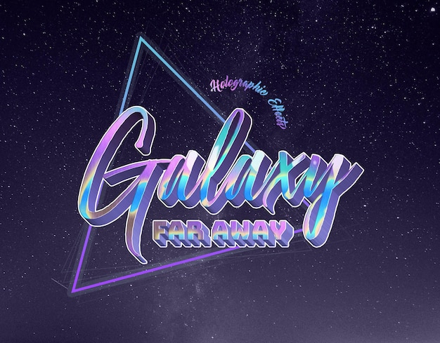 Efecto de texto de Photoshop Efectos de texto holográfico