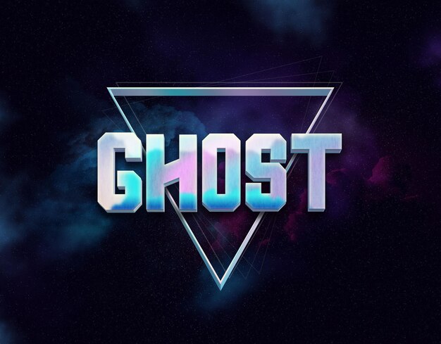 Efecto de texto de Photoshop Efectos de texto holográfico
