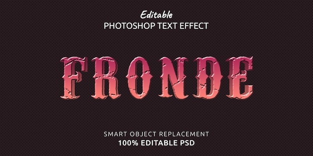 Efecto de texto de Photoshop Fronda