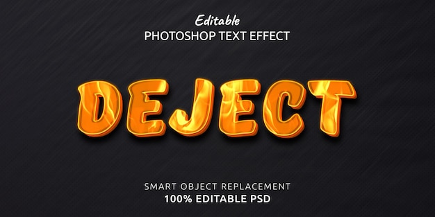 Efecto de texto de Photoshop rechazado