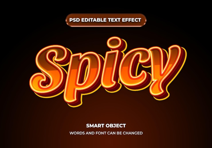 PSD efecto de texto picante estilo de texto rojo y caliente editable