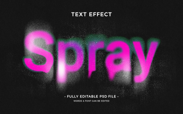 Efecto de texto de pintura en aerosol