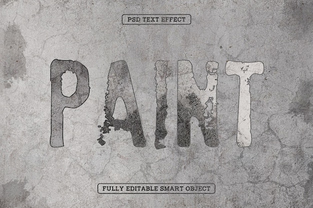 Efecto de texto de pintura de hormigón grunge